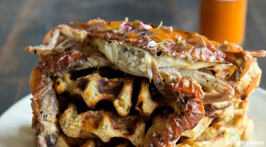 Soft Shell Crab Recipe: Soft Shell Crabs & Waffles