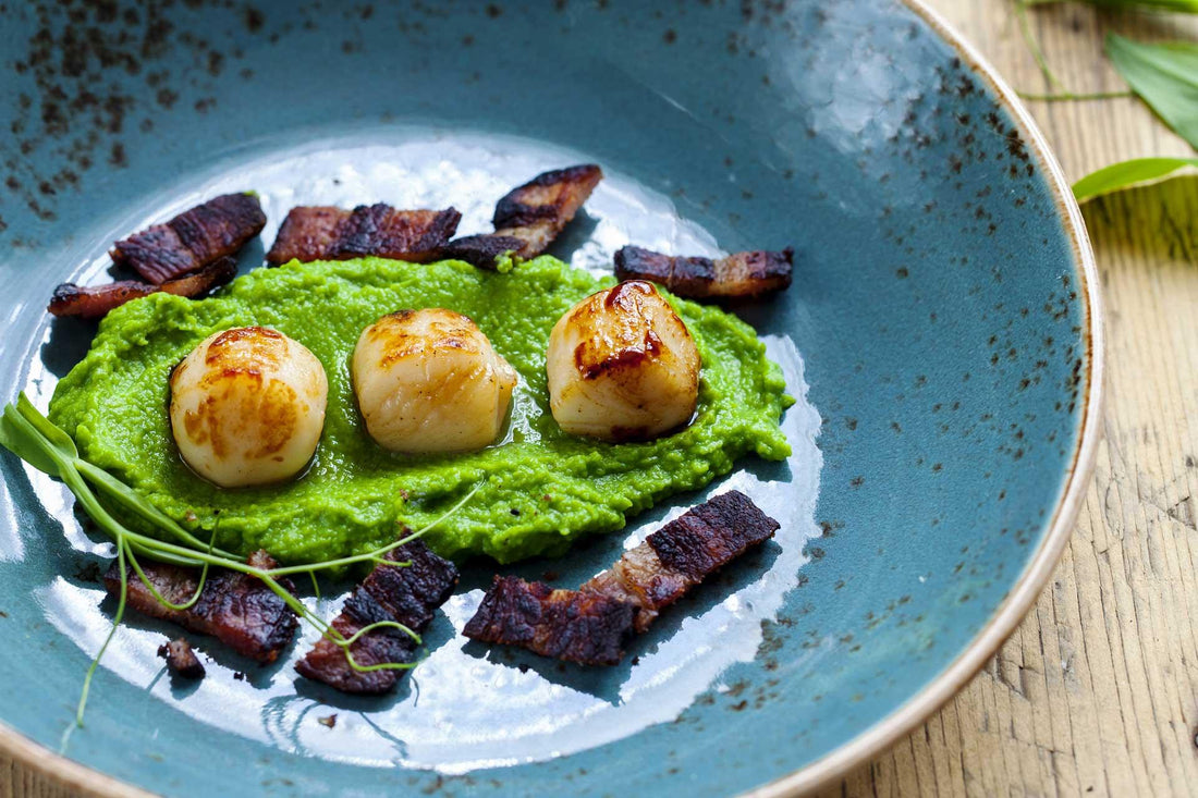 Seared Scallops with Pea Puree