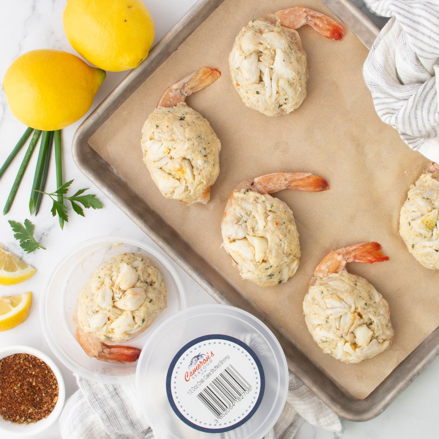 Crab Cake Stuffed Shrimp - 2 stuffed shrimp