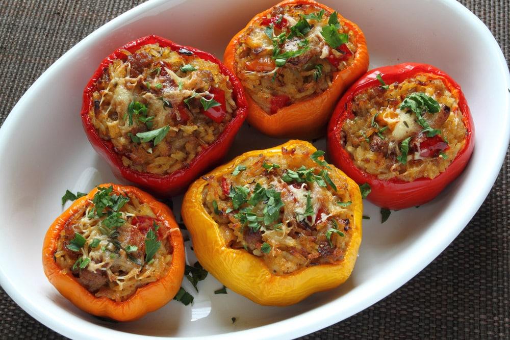 Crab Cake Stuffed Bell Peppers 