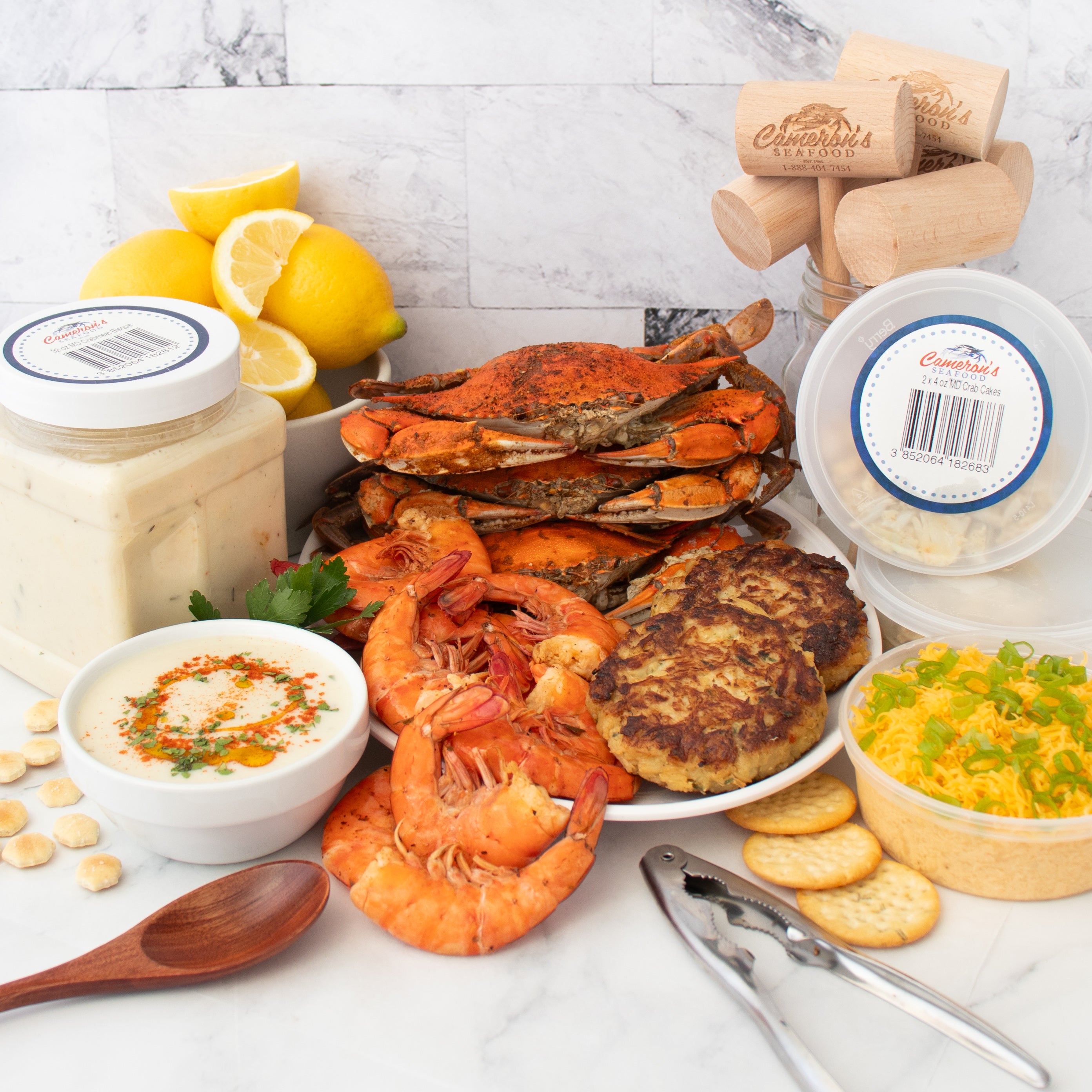 Crab & Shrimp Seafood Sampler | Order Seafood Online – Cameron's