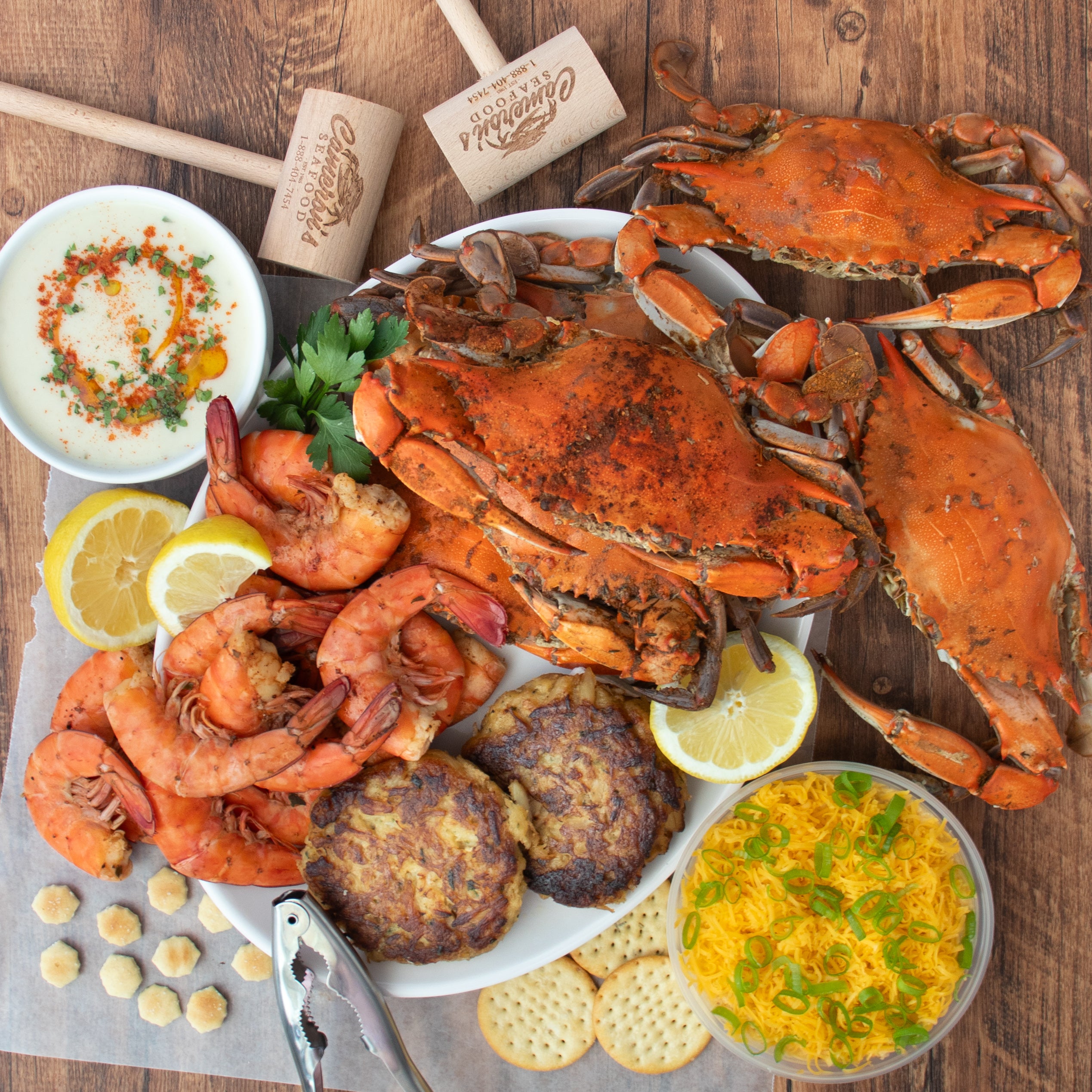 Crab & Shrimp Seafood Sampler | Order Seafood Online – Cameron's