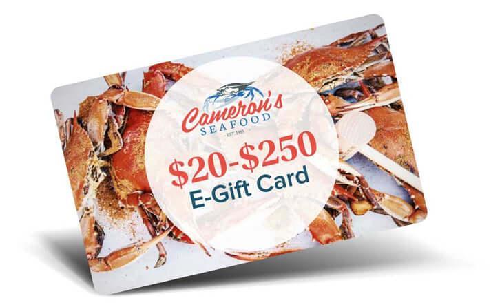 E-Gift Card - Cameron's Seafood