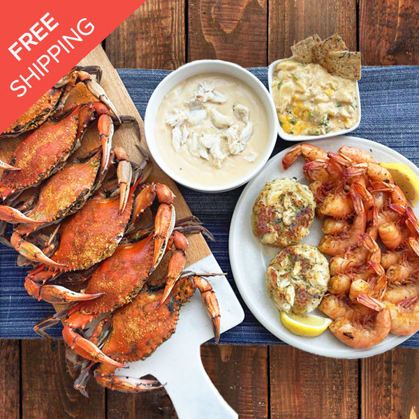 Crab & Shrimp Seafood Sampler | Order Seafood Online – Cameron's