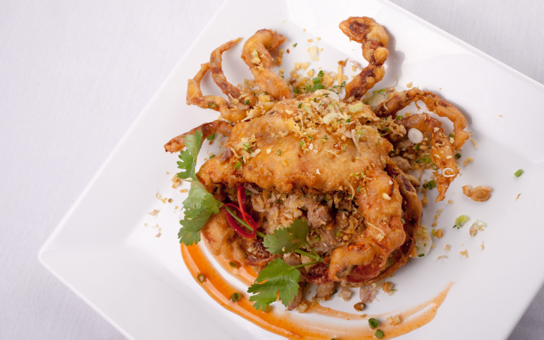 Tempura Soft Shell Crab with Pork Belly Risotto