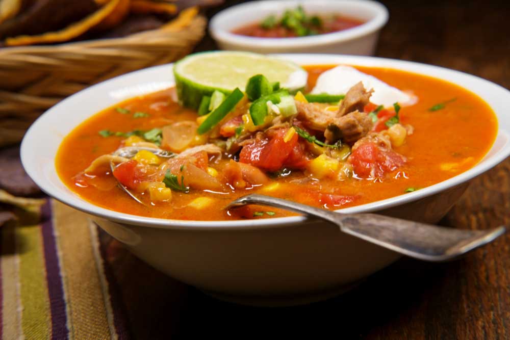 Seafood Tortilla Soup with Crab Meat Recipe | Mexican Crab Soup