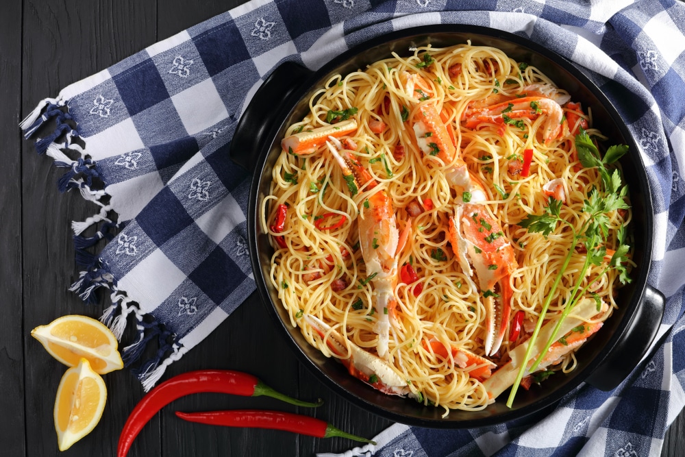 Comfy Cozy Cajun Crab Leg Pasta