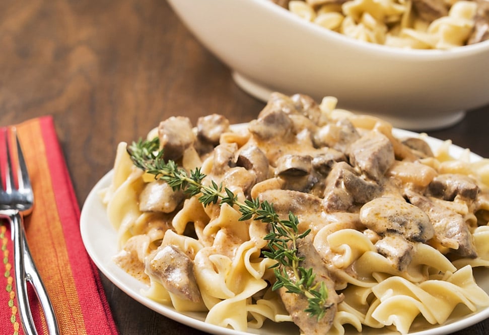 Classic Winter Comforts: Crab Cake Stroganoff